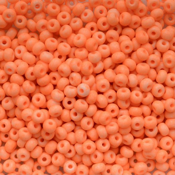 RC1107 Opaque Fluorescent Orange Size 6 Seed Beads