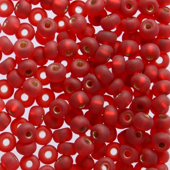 RC1114 SL Frost Red Size 6 Seed Beads