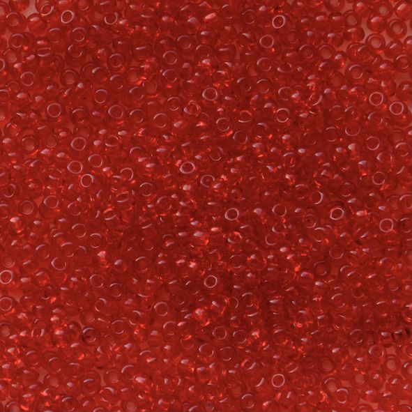 RC122 Trans Red Size 10 Seed Beads