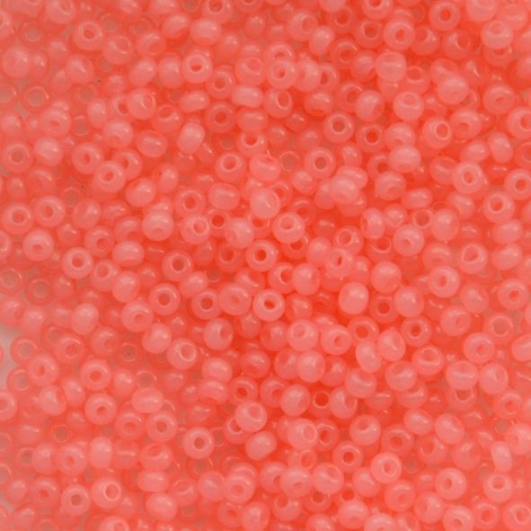 RC303 Alabaster Coral Pink Size 10 Seed Beads