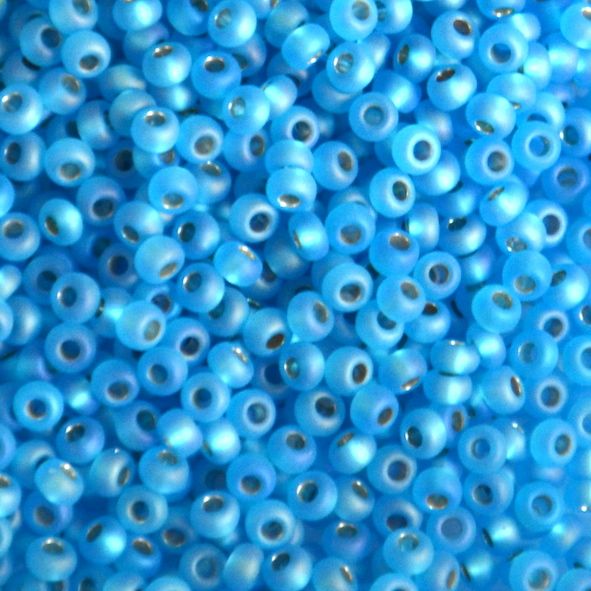 RC589 Frost SL Turquoise AB Size 10 Seed Beads