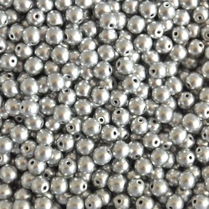 RG433 4mm Metallic Silver Rounds