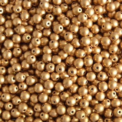 RG434 4mm Metallic Soft Gold Rounds