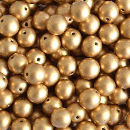 RG834 8mm Metallic Soft Gold Rounds