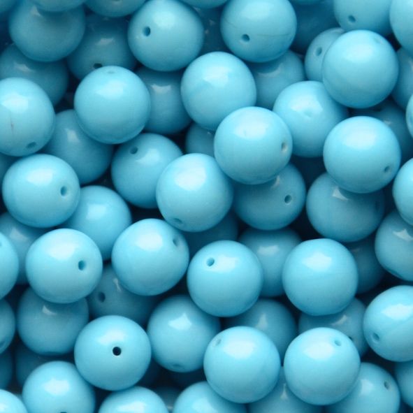 RG836 8mm Opaque Turquoise Rounds