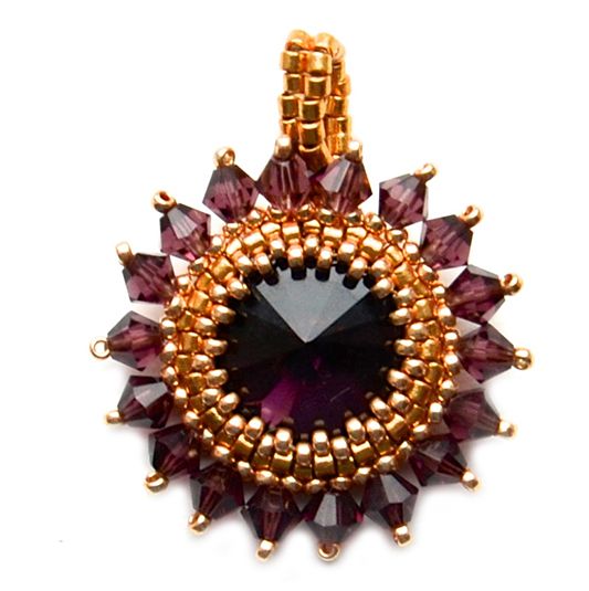 Sunray Pendant Purple and Gold