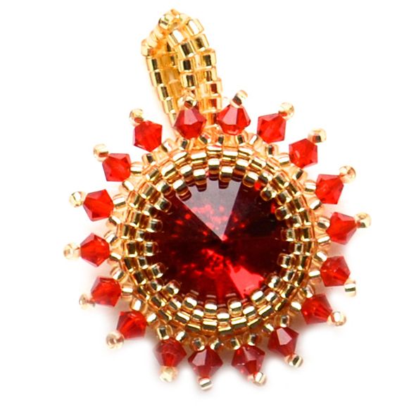 Sunray Pendant red and gold
