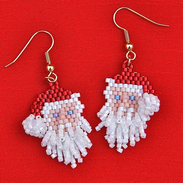 Santa Earrings Pattern