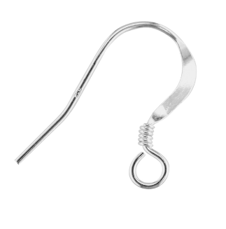 SS293 Pair of Sterling Silver 24mm fishhooks