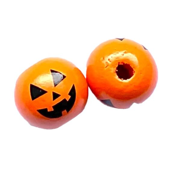 WD1604 Jack'o'Lantern Wooden Bead
