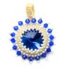 Sunray Pendant sapphire and cream