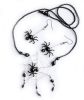 Spider necklace and earrings
